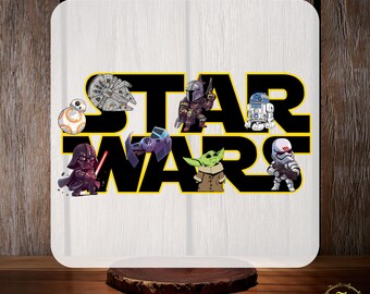 Retro Star Wars DTF Transfer, Disneyworld Shirt Transfer, Star Wars Characters Ready to Press, Disneyland, Disney Star Wars DTF, Darth Vader