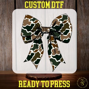Camo Mama Coquette Bow DTF Transfer, Mothers Day Camo Bow Ready to Press, Mothers Day Shirt Transfer, Gift for wife,  Duck & Deer Hunting