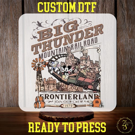 Disney Big Thunder Mountain Railroad DTF Transfer Mickey Minnie