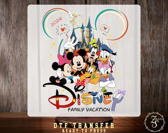 Transferencia DTF Disney Family Vacation 2026, Castillo Mickey Friends Matching Trip Transferencia térmica, Magical Kingdom Listo para imprimir