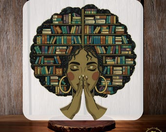 Education Freedom DTF Transfer: Hair Library, IMelanin Teacher Ready to Press