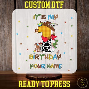 Custom Birthday Toy Story DTF Transfer, Toy Story Family Birthday Party Ready to Press, Birthday Woody&#39;s Roundup dtf, Disney Family Matching