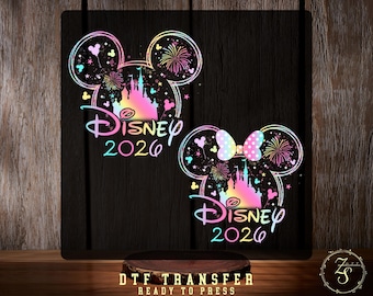 Vacaciones familiares Disney 2026 Transferencia DTF, Viaje Disney, Vacaciones familiares Disney Listo para imprimir
