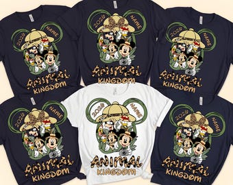 Custom Animal Kingdom 2026 DTF Transfer, Disney Safari Ready To Press, Disney Trip, Personalized Animal Kingdom 2026, Mickey & Minnie Ears