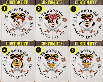 Transferencia de Disney Yo Ho Yo Ho A Pirate's Life For Me DTF, Vacaciones familiares en crucero de Disney listas para imprimir, Orejas de Mickey y sus amigos, Friends Squad