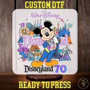 Disney 70th Anniversary DTF Transfer, Magic Kingdom Dtf, Disney Family Matching Ready To Press, Disney Family Vacation, Disneyland Dtf Print