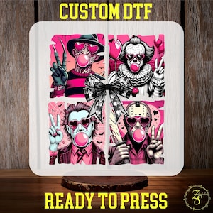 Halloween Horror Movie Characters DTF Transfer, Bad Boys Halloween  DTF, Horror Squad Ready to Press, Friends Horror Characters DTF Print