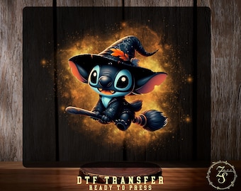Witch Stitch Halloween DTF Transfer, Disney Halloween Shirt Design Ready To Press