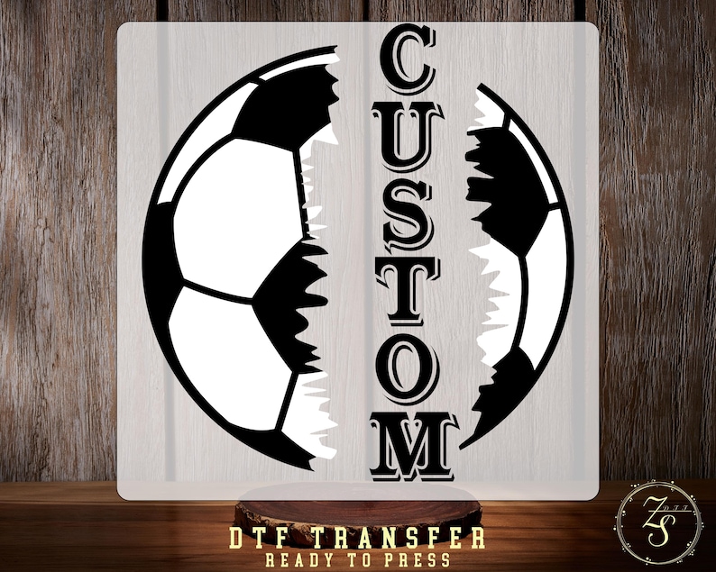 Custom Soccer Ball DTF Transfer, Personalized Name Ready to Press ...