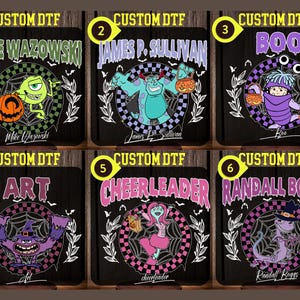 Disney Monster Halloween DTF Transfer, Monster Boo Halloween Ready To Press, Disney Monster Matching Family Heat Transfer, Scary Movies dtf