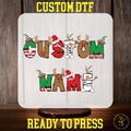 Christmas Custom Name Shirt DTF Transfer, Personalization Name Heat Transfer, Family Shirt Ready to Press, Christmas Name Shirt DTF Print