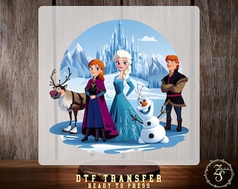 Transferencias Frozen DTF, Princesas Disney listas para imprimir, Elsa, Anna, Olaf dtf, Transferencia Disney Family Vacation