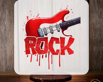 Rock and Roll Music DTF Transfer, Music Shirt Ready To Press, Music Sweatshirt DTF Print, Music Plaque Heat Press Transfer, Music Box Guitar