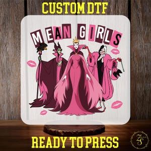 Mean Girls Disney Villains DTF Transfer with Maleficent Cruella and Evil Queen

Pink Mean Girls Halloween DTF Print Inspired by Disney Villains

Retro Disney Villains Mean Girls DTF Transfer Ready to Press

Funny Mean Girls Villains Halloween DTF Print for Apparel

Maleficent Cruella Evil Queen Mean Girls Pink DTF Transfer

Cute Retro Villains Mean Girls Inspired DTF Transfer Design