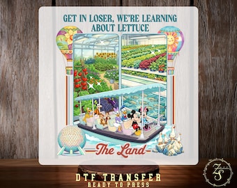 Disney Epcot Inspirado Vivir con la Tierra Transferencia DTF Parque Disney Sube Perdedor Vamos a Aprender Sobre la Lechuga Listo para Presionar