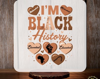 I'm Black History DTF Transfer, Black History Month Shirt Ready to Press, African American, Juneteenth DTF, Black Pride, Black Lives Matter