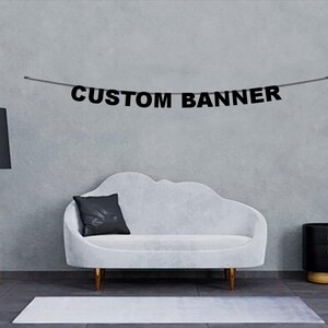Black Cardboard Letter Garland – Custom Birthday, Home Decor, Personalized Party, Banner Decor, Party  Banner, Custom Banner, Party Supplies