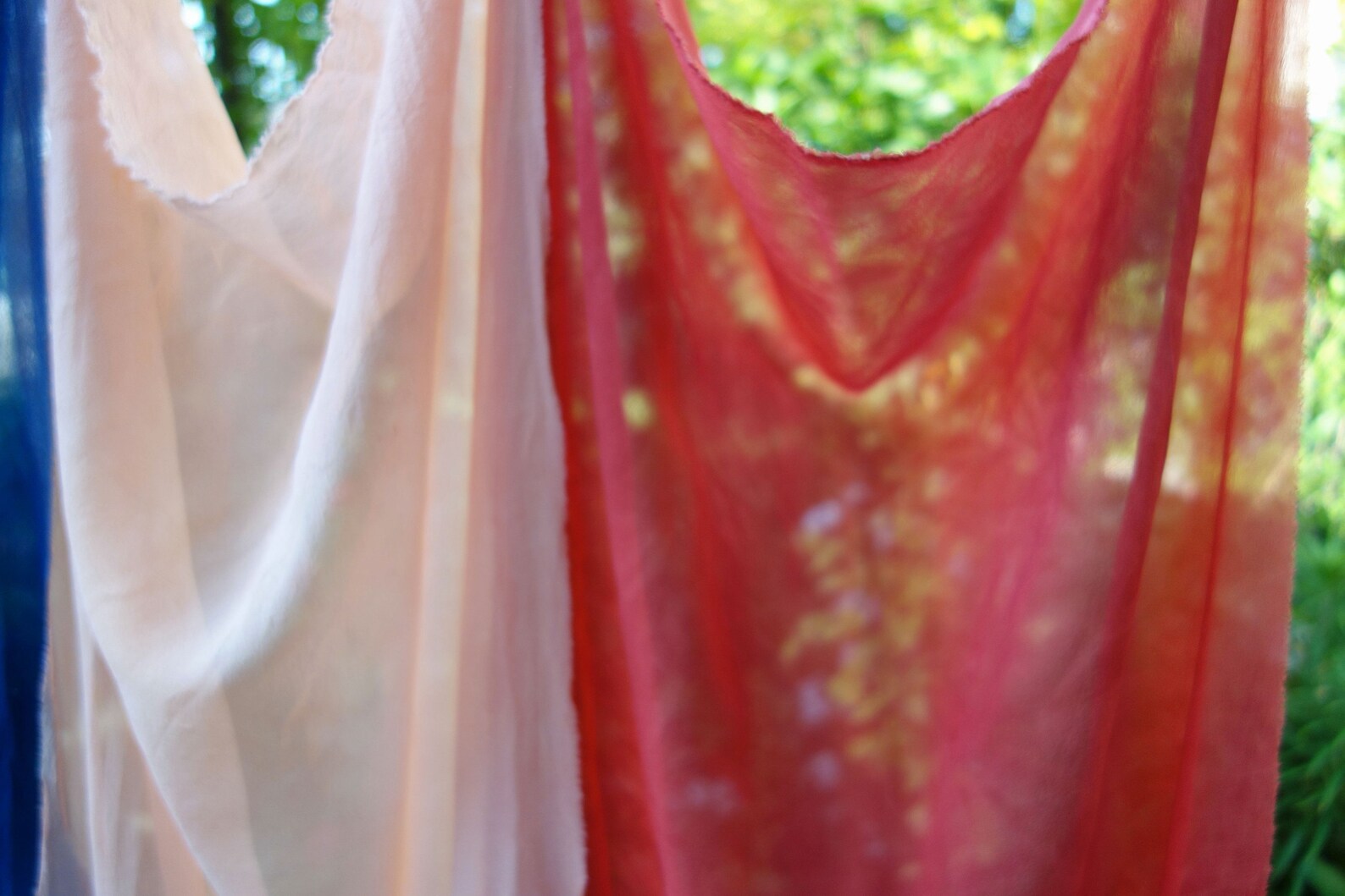 Plant Dyed Silk Fabrics Chiffon Silk 5 Pieces 9x Etsy