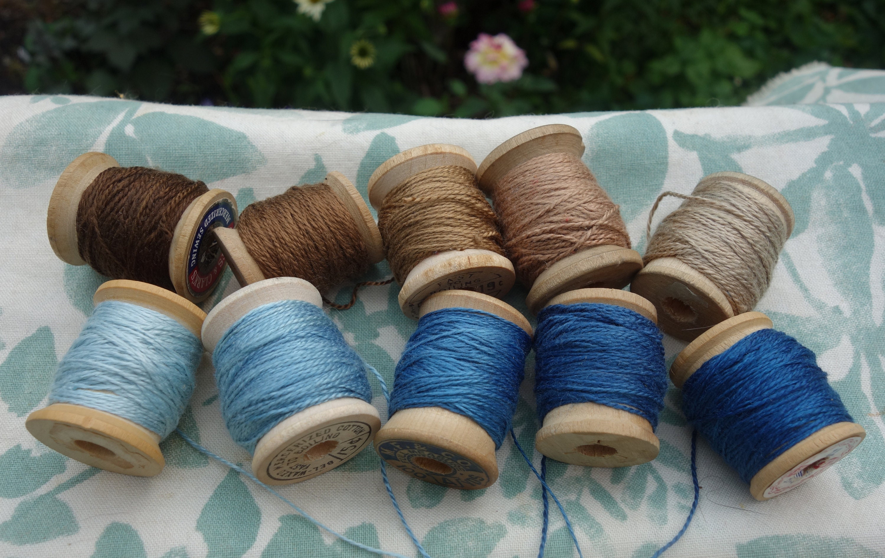Naturally Dyed Walnut Embroidery Thread Kit for Autumn