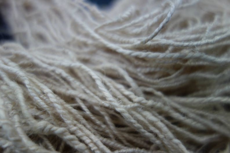 Hemp Yarn Hand Spun Double Ply Hemp Art Yarn Stem Fiber Yarn Bast Fiber Yarn 70 Yards Handspun Hemp Yarn Natural Plant Fiber Yarn One Skein