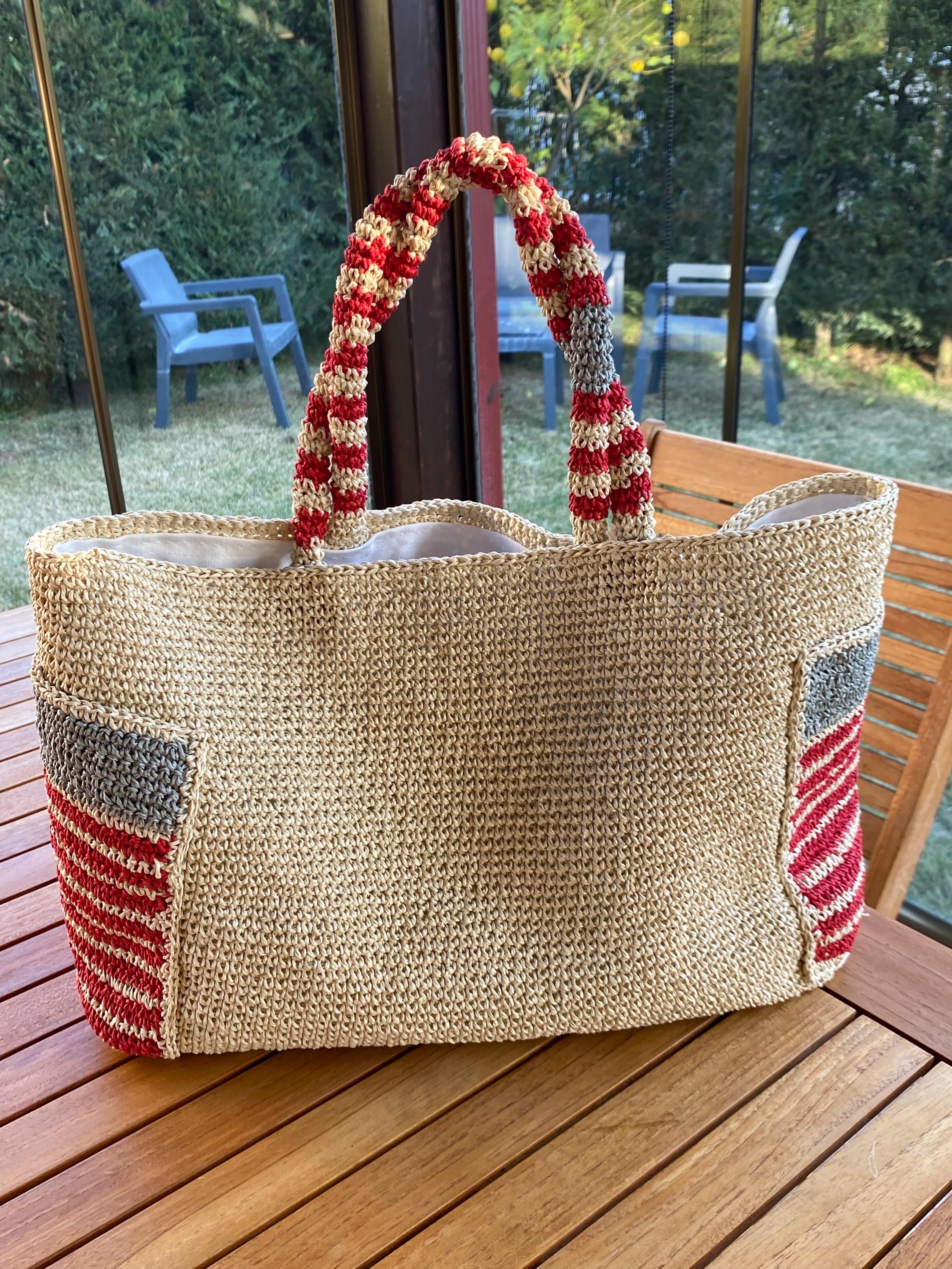 Tasche Stroh Hm Korbtasche Große Stroh-Einkaufstasche Strandtasche - Main Image