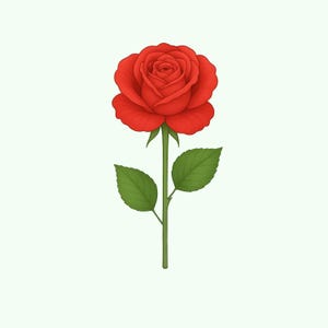 Red Rose Sticker: Waterproof Vinyl Decal, Romantic Floral Art