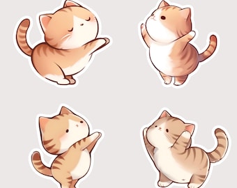 Cute cat sticker, Funny cat sticker, cute-giftful, kawaiiful sticker, Laptop cat sticker, Planner cat sticker, Vinyl cat sticker