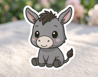 Waterproof Donkey Sticker: Adorable Vinyl Decal for Tumblers, Laptops