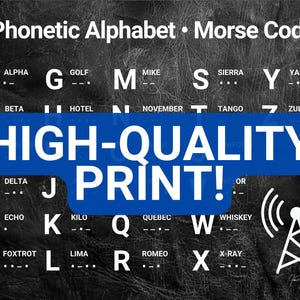 Phonetic Alphabet and Morse Code Guide - Etsy