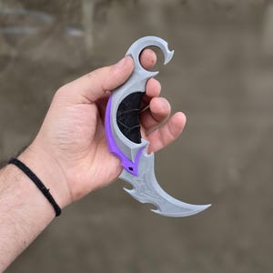 Valorant Reaver Karambit Purple | Replica Toy |  Gift for Gamer | Valorant 3d Print  | Valorant Cosplay