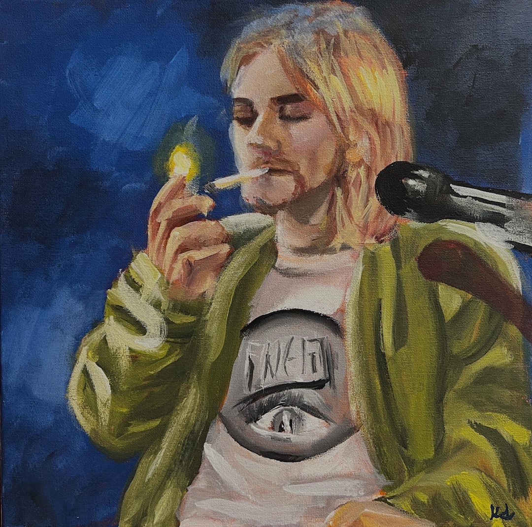 Kurt Cobain MTV Unplugged - Acrylic on Canvas - Etsy