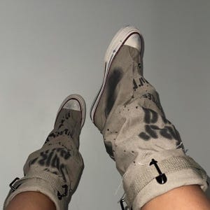 No Rules Boots - Brown, Knee High Sneaker Boots, Streetwear Avant Garde, Designer Sneakers, New Fall Boots,  Y2K Style Boots, Unisex Boots