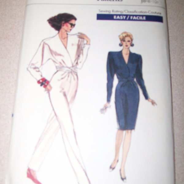 Vintage Vogue Misses Jumpsuit Dress Pattern 7203 Size 6 8 10