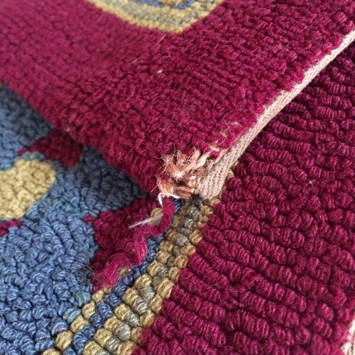 Hand Hooked Vintage shops Rug 44