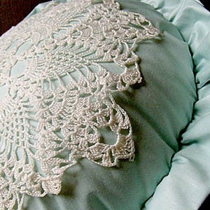 M-M-M-Minty Handmade Pillow Vintage Lace image 2