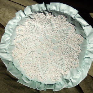 M-M-M-Minty Handmade Pillow Vintage Lace image 5