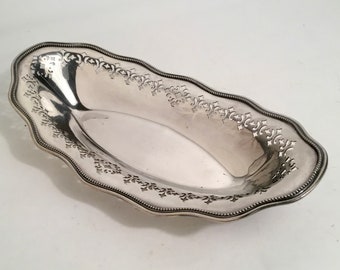 Antique Rogers Bros. Bread Tray, 13" Silverplate, 1900