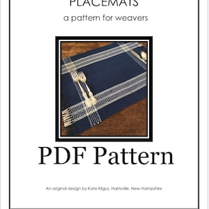 Log Cabin Placemats Weaving PATTERN. PDF instant download pattern by Kate Kilgus Handwovens.