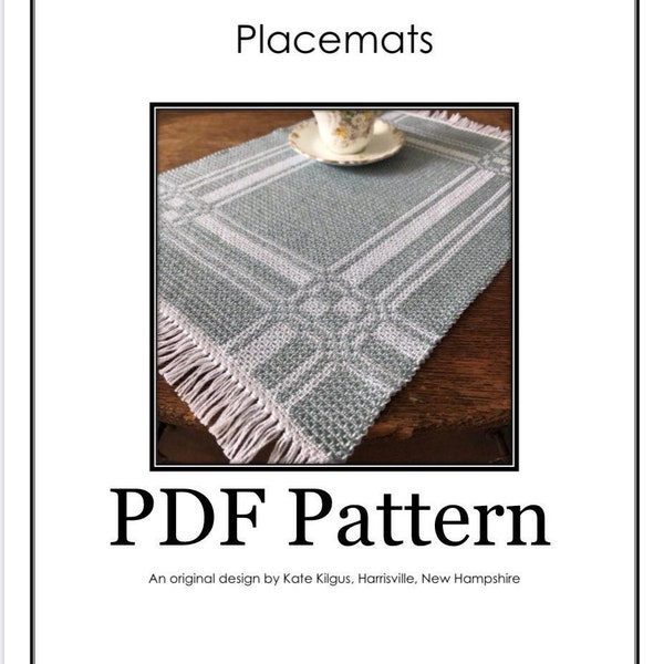 Summer and Winter Placemats Weaving PATTERN. PDF instant download pattern by Kate Kilgus Handwovens.