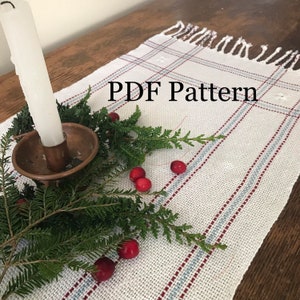 Lacy Windows Table Runner Weaving PATTERN. PDF instant download pattern by Kate Kilgus Handwovens. image 2