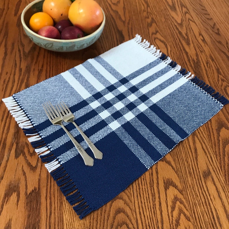 Checkered Placemats Weaving PATTERN. PDF instant download pattern. ePattern. Two shaft loom or rigid heddle weaving. image 2