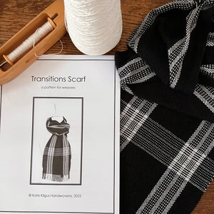 Transitions bamboo scarf weaving PATTERN. PDF instant download by Kate Kilgus Handwovens. image 2