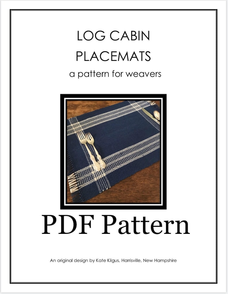 Log Cabin Placemats Weaving PATTERN. PDF Instant Download Etsy