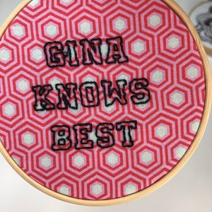 Gina Knows Best Brooklyn 99 Nine-Nine Gina Linetti Fan Art Embroidery Art
