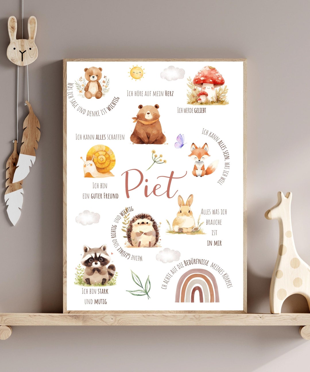 Personalized Affirmation Poster Forest, Affirmations for Children ...