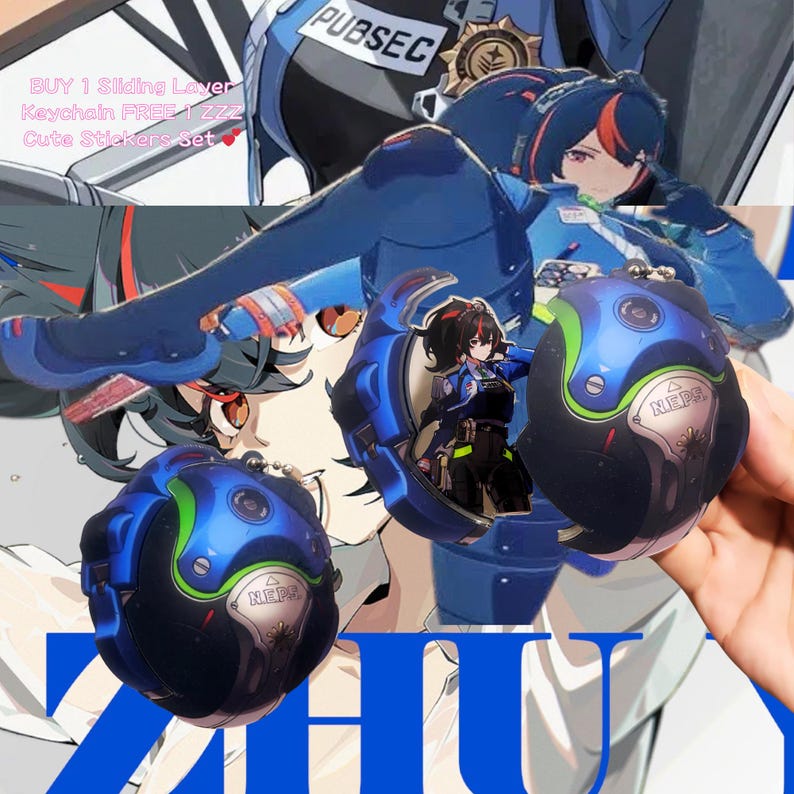 Jane Keychain ZZZ W-engine Slide Keychain Jane Zenless Zone Zero Keychain Zzz Zhu ...