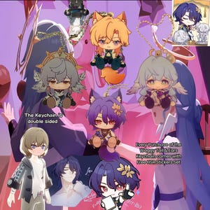 HSR Keychain Wagging TaiI & Ears hsr sunday hsr robin hsr aventurine honkai star rail keychain cute ratio hsr ratio keychain star rail gift