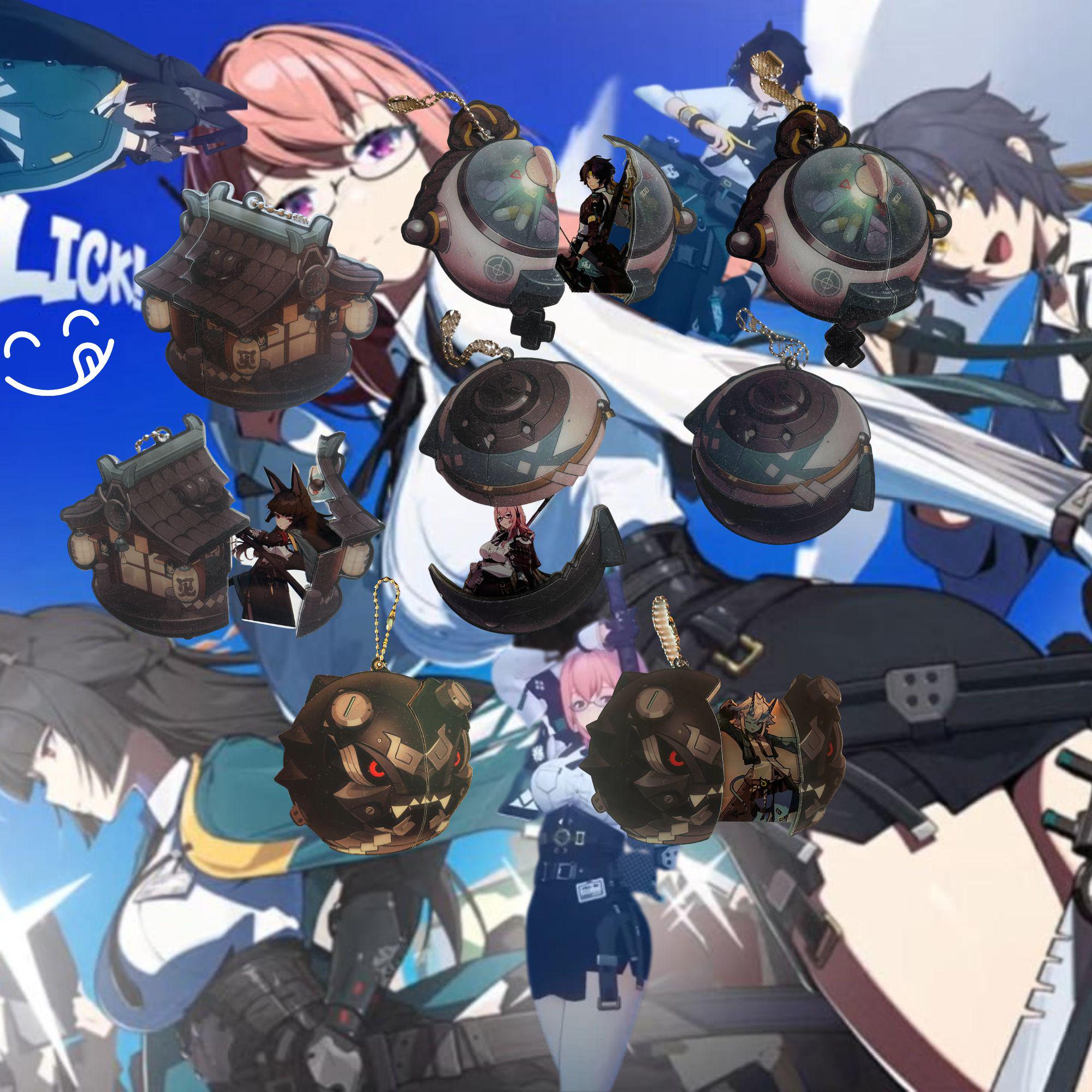 ZZZ Miyabi Yanagi Harumasa W Engine Sliding Keychain Zenless Zone