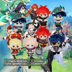 Mondstadt Genshin plushie Venti plushie Klee plushie Diluc plushie Kaeya plushie Genshin Dahlia plushie genshin impact merch gift