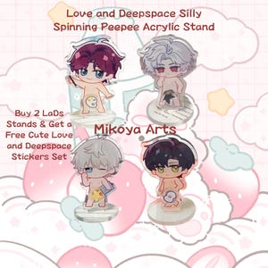 Love and Deepspace Silly Spinning Pipi Acrylic Stand Love and Deepspace Sylus Zayne Love and Deepspace Xavier Love and Deepspace Rafayel